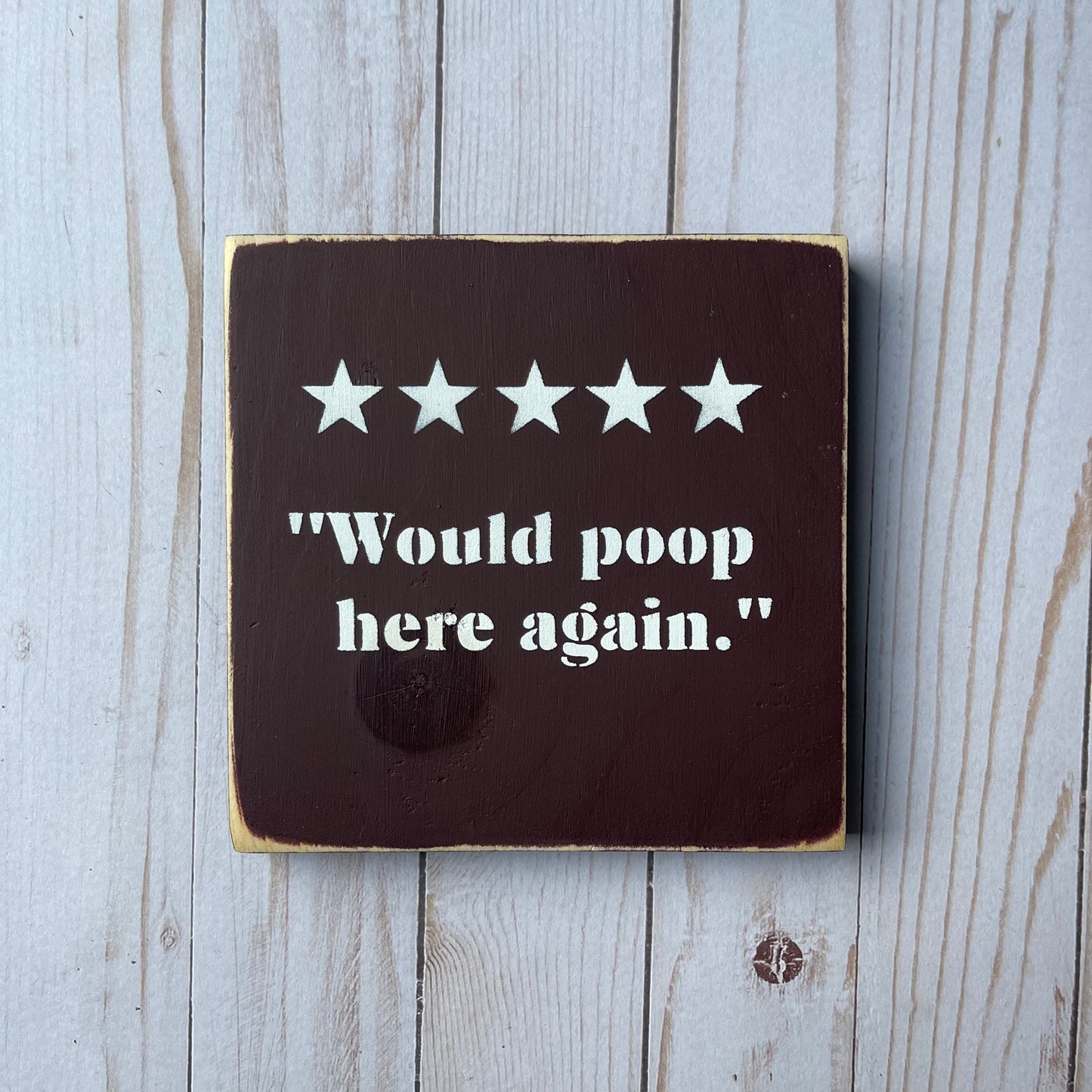 Would Poop Here Again Sign