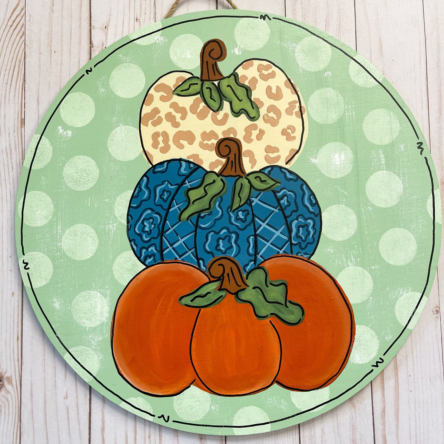 Hello Autumn Pumpkin Doorhanger