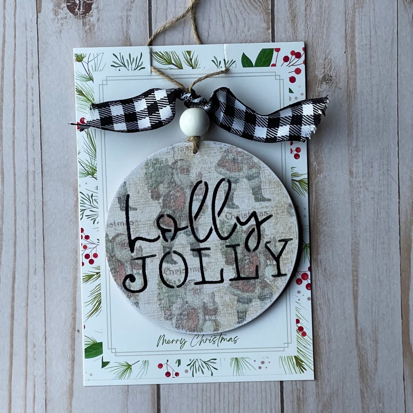 Holly Jolly Ornament
