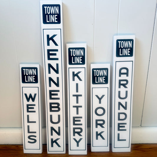 Maine Town Line Signs