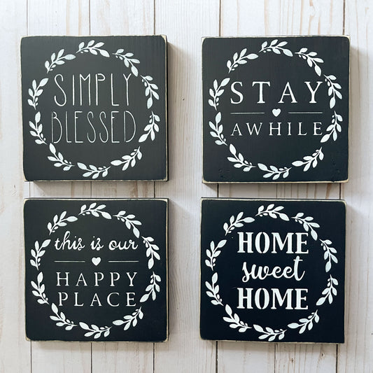 Home Sweet Home Collection of 4 Signs
