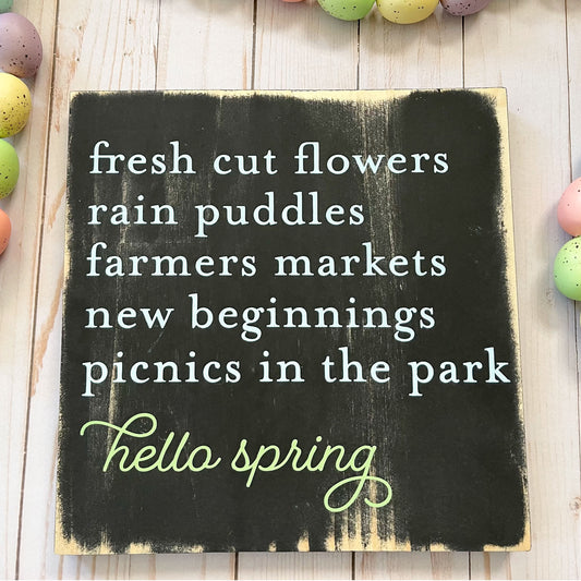 Hello Spring Sign