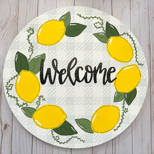 Lemon Welcome Doorhanger