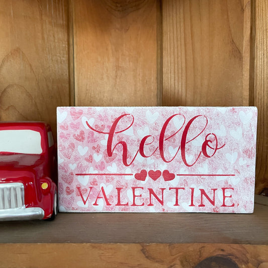 Hello Valentine Shelf Sitter