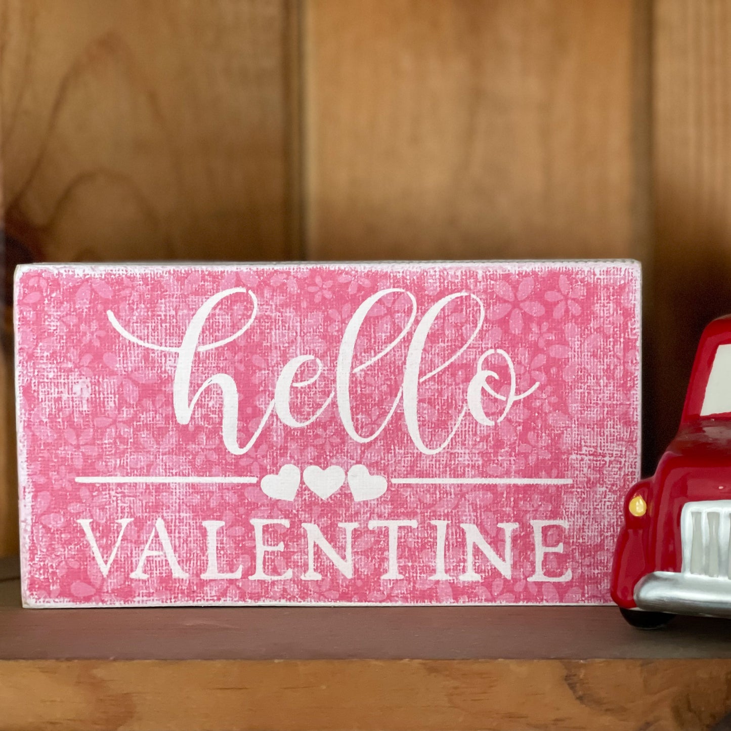 Hello Valentine Shelf Sitter